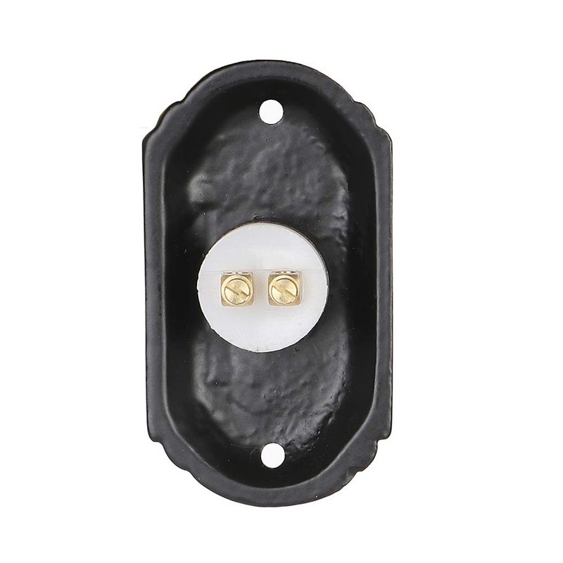 A29 Black Powder Coated Cast Iron Doorbell Button â€“ 2 5/8" x 1 1/2" â€“ Recess Mount, Antique Design, Wired for Two-Wire Chimes, Weather Resistant, Easy DIY Installation - Image 2